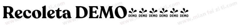 Recoleta DEMO字体转换